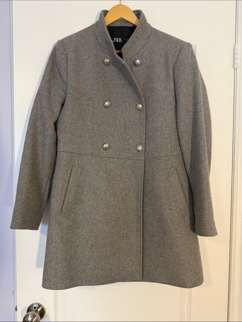 ZARA Gray Tailored Coat – Size XL – Great condition